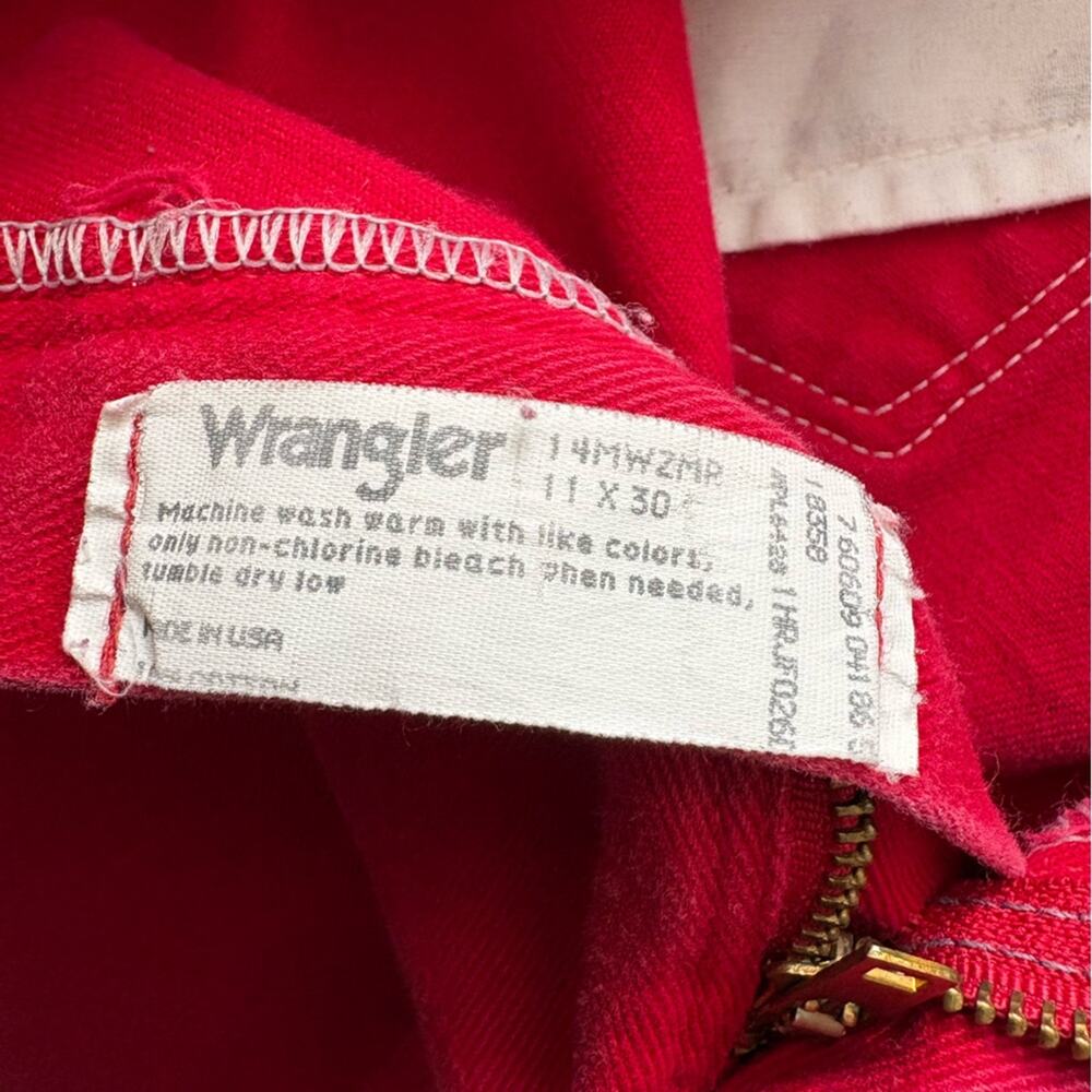 Final price* 80s Wrangler Jeans in cherry red - Picture 3 of 9